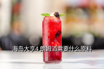 海岛大亨4 朗姆酒需要什么原料