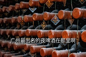 广州最出名的夜啤酒在那里啊