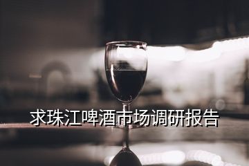 求珠江啤酒市场调研报告