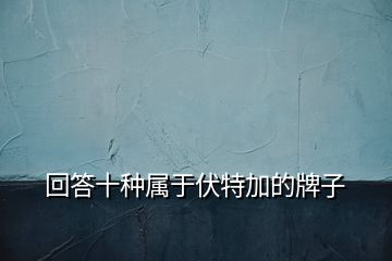 回答十种属于伏特加的牌子