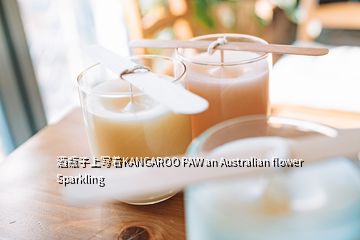 酒瓶子上写着KANGAROO PAW an Australian flower Sparkling