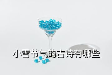 小雪节气的古诗有哪些