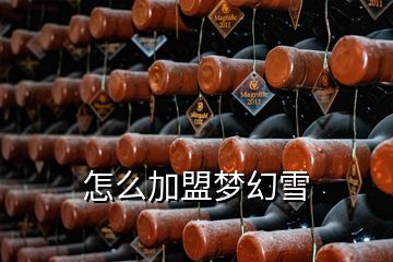 怎么加盟梦幻雪