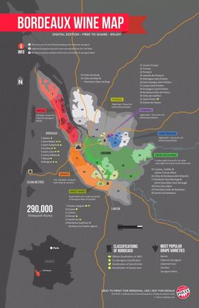 波尔多葡萄酒产区地图中文版(法国波尔多葡萄酒产区地图)