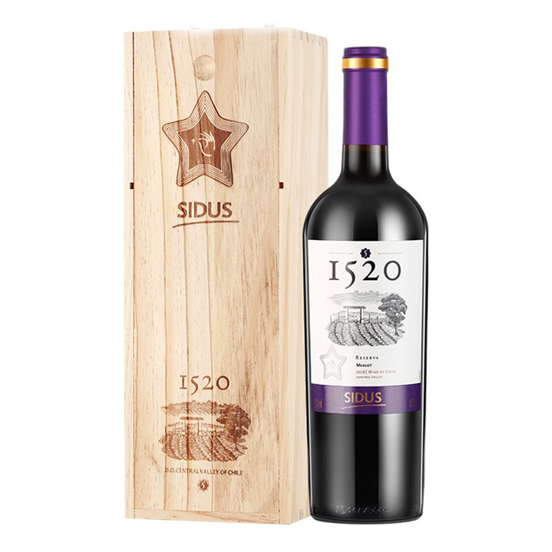 星得斯（SIDUSWINE）1520（5）梅洛干红葡萄酒750ml单支装