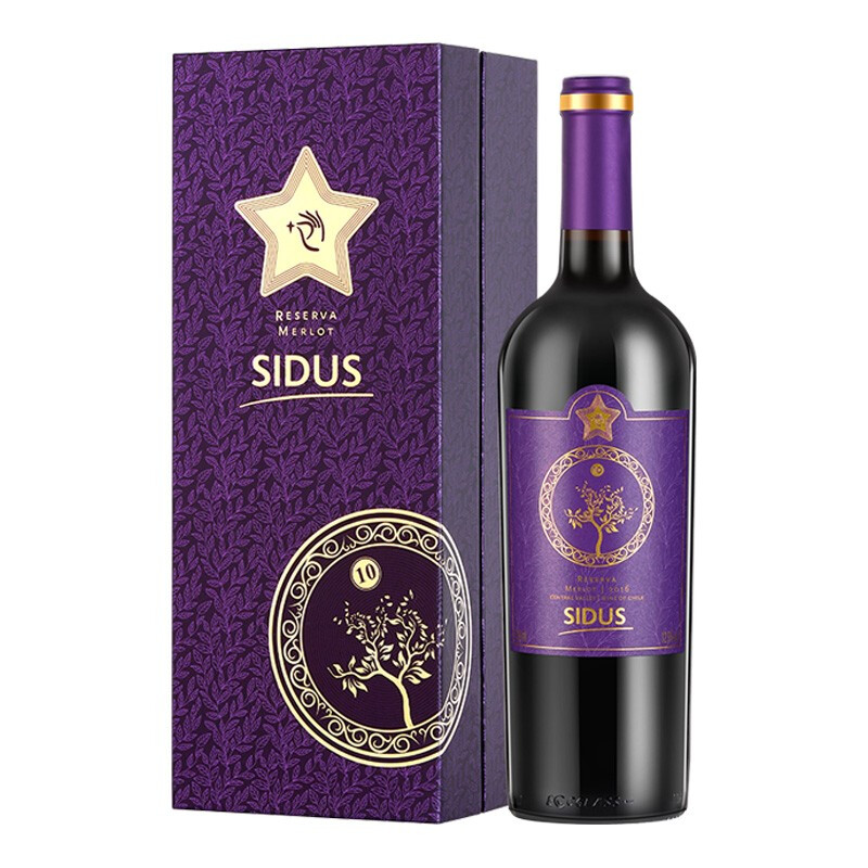 星得斯（SIDUS WINE）树藤（10）梅洛干红葡萄酒750ml单支装